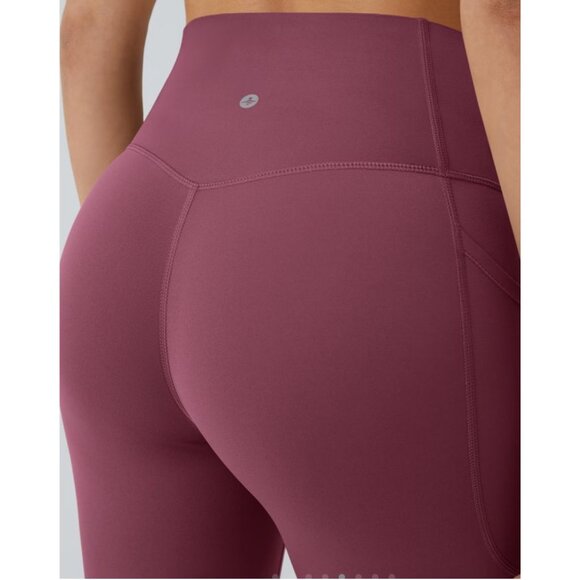 Halara So Cinched Tummy Control Shaping UltraSculpt Leggings Pockets Sz Large Fu - Picture 5 of 13